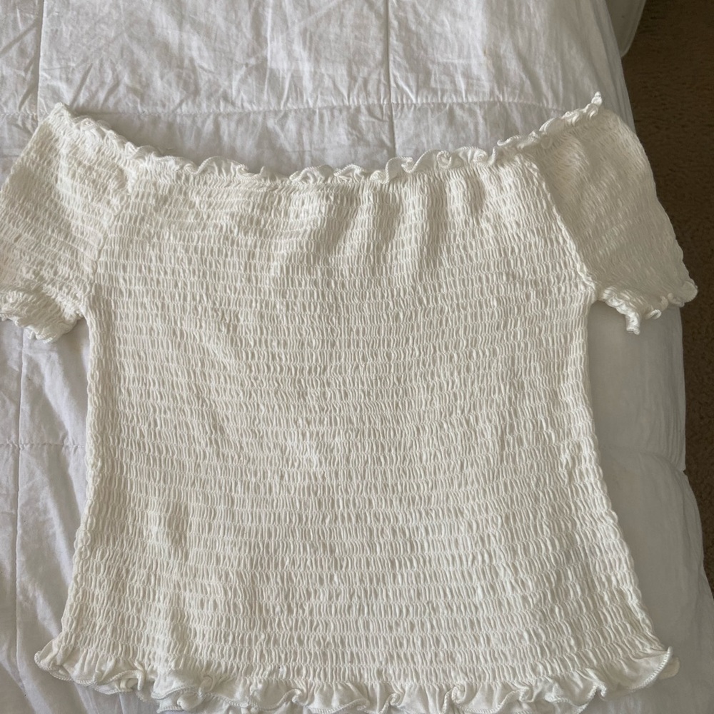 White off the shoulder top